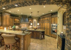 luxury kitchen in a country western style